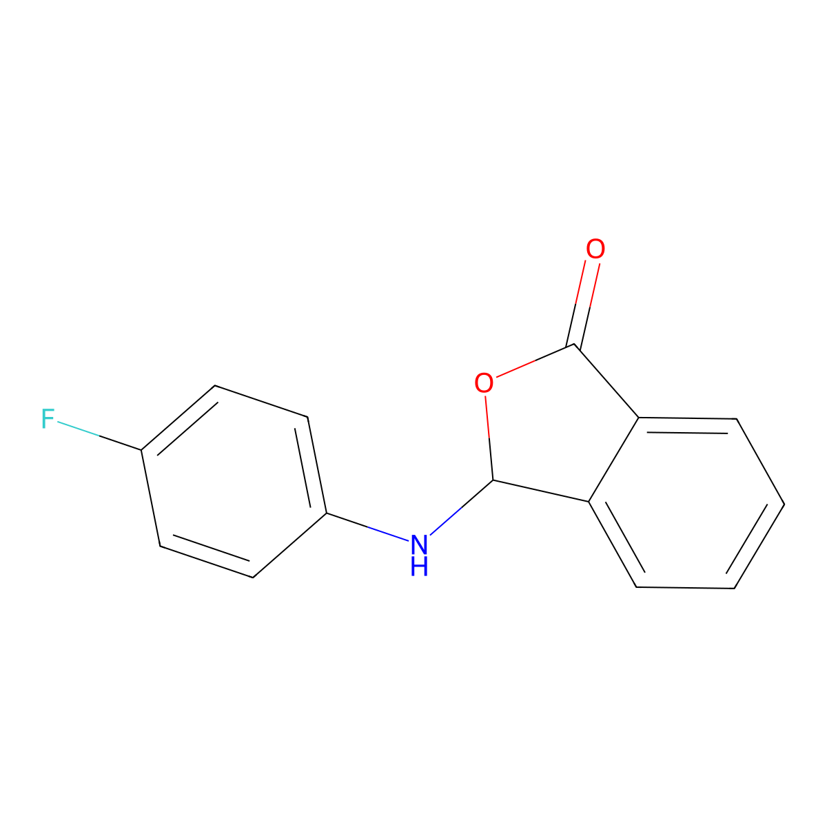 3-(4-Fluoro-phenylamino)-3H-isobenzofuran-1-one molecular structure, CAS 309926-32-7