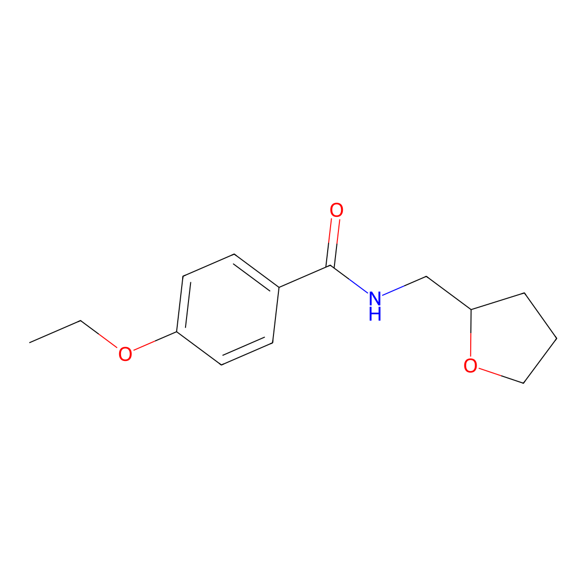 4-Ethoxy-N-(tetrahydro-2-furanylmethyl)benzamide molecular structure, CAS 309927-62-6
