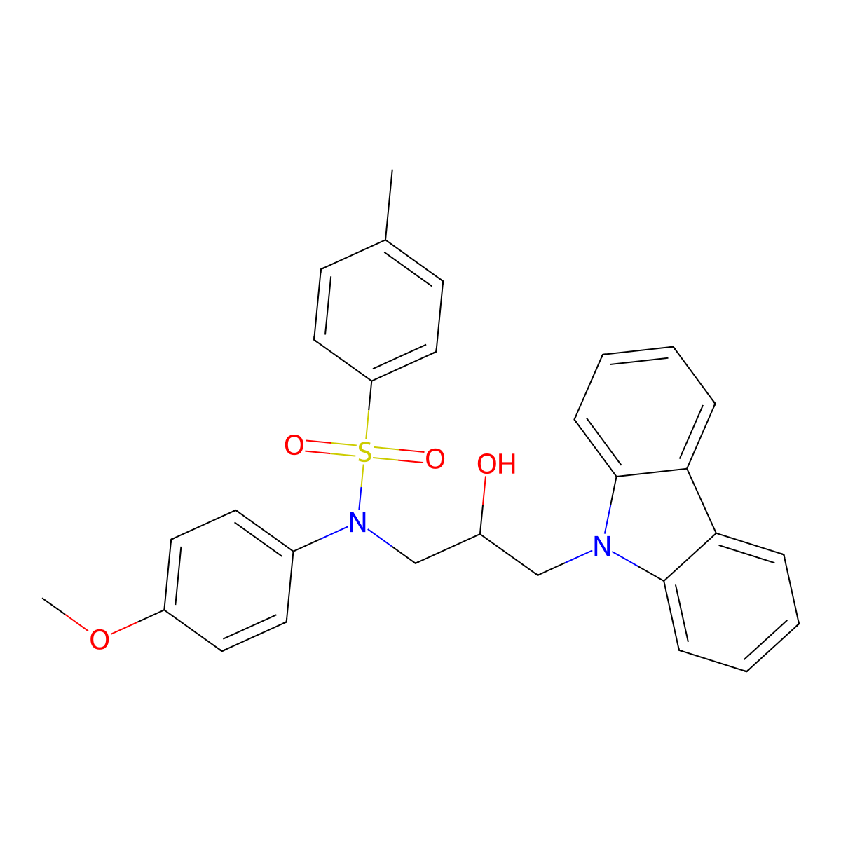 N-[3-(9H-carbazol-9-yl)-2-hydroxypropyl]-N-(4-methoxyphenyl)-4-methylbenzenesulfonamide molecular structure, CAS 309928-50-5