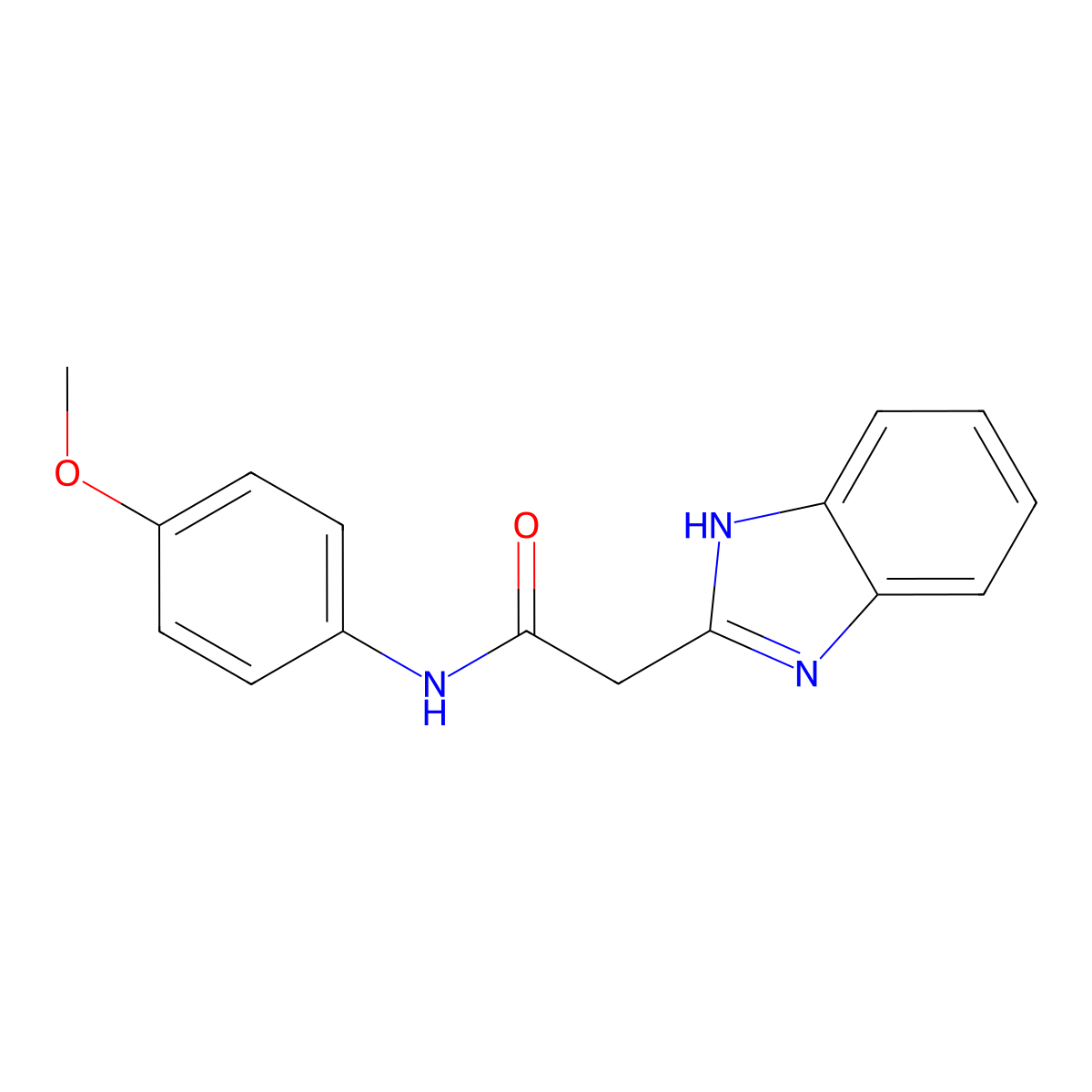 2-(1H-benzimidazol-2-yl)-N-(4-methoxyphenyl)acetamide molecular structure, CAS 309935-95-3