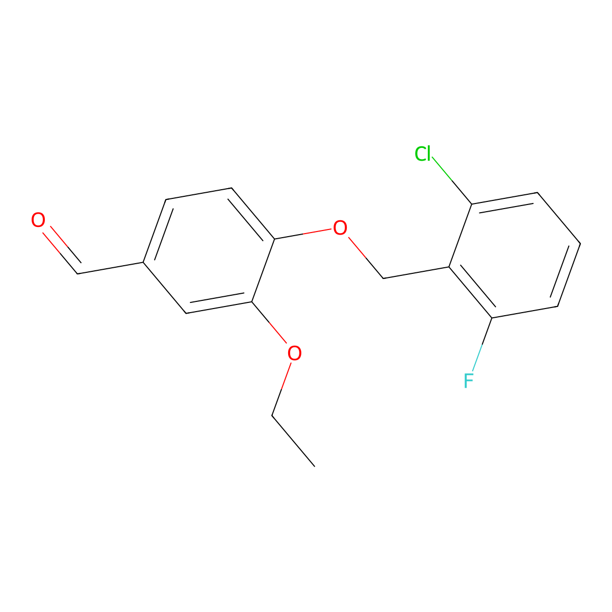 4-[(2-Chloro-6-fluorobenzyl)oxy]-3-ethoxybenzaldehyde molecular structure, CAS 309936-80-9