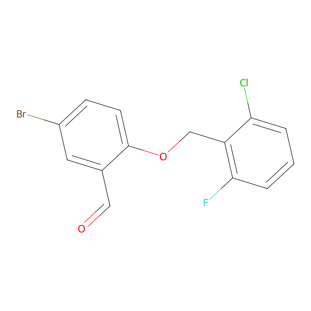 5-Bromo-2-[(2-chloro-6-fluorobenzyl)oxy]benzaldehyde molecular structure, CAS 309936-81-0