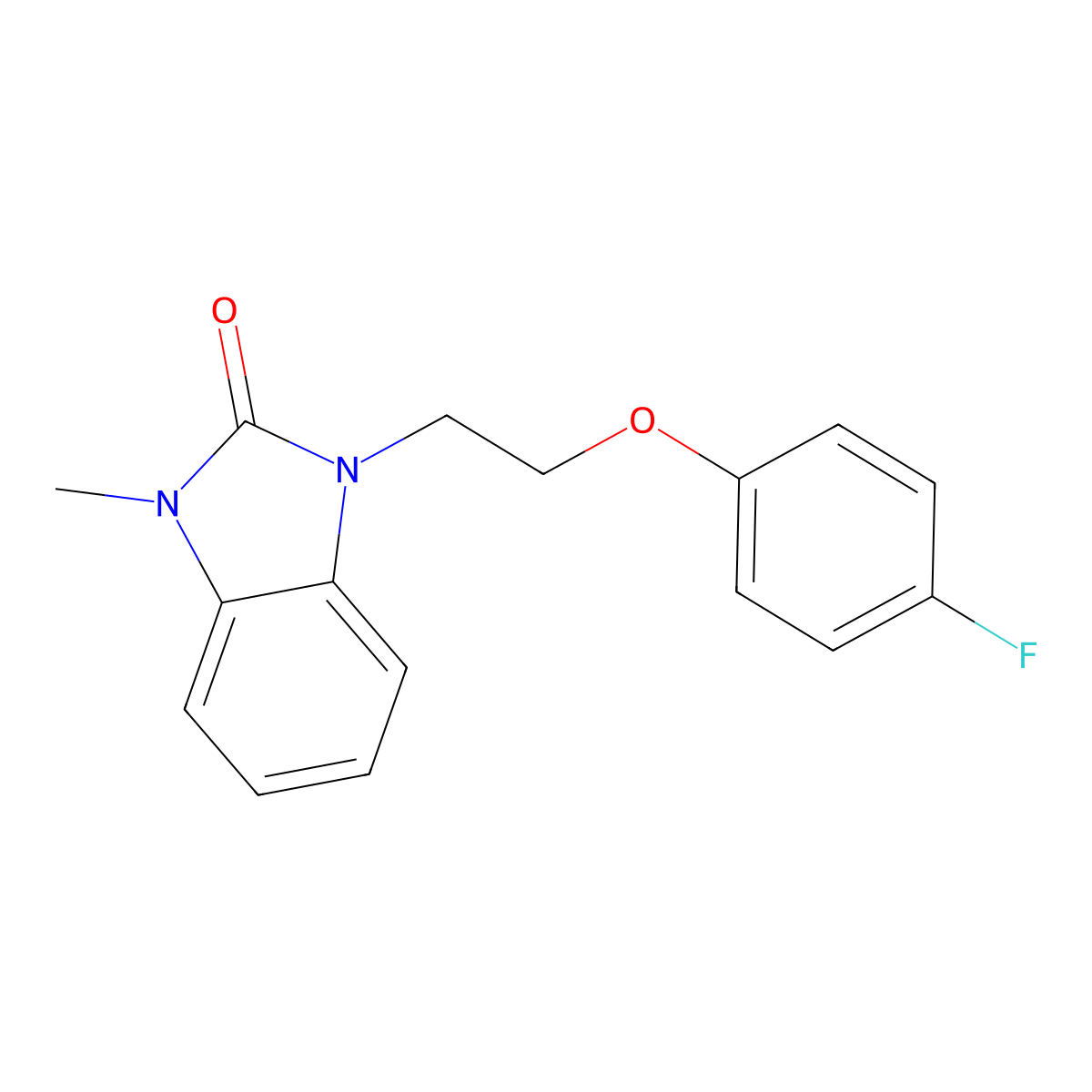 1-[2-(4-Fluorophenoxy)ethyl]-3-methylbenzimidazol-2-one molecular structure, CAS 309938-29-2
