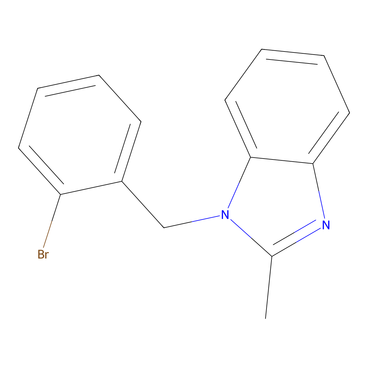 1-[(2-Bromophenyl)methyl]-2-methylbenzimidazole molecular structure, CAS 309938-40-7