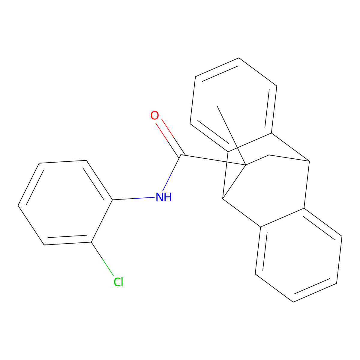 N-(2-chlorophenyl)-11-methyl-9,10-dihydro-9,10-ethanoanthracene-11-carboxamide molecular structure, CAS 309938-94-1