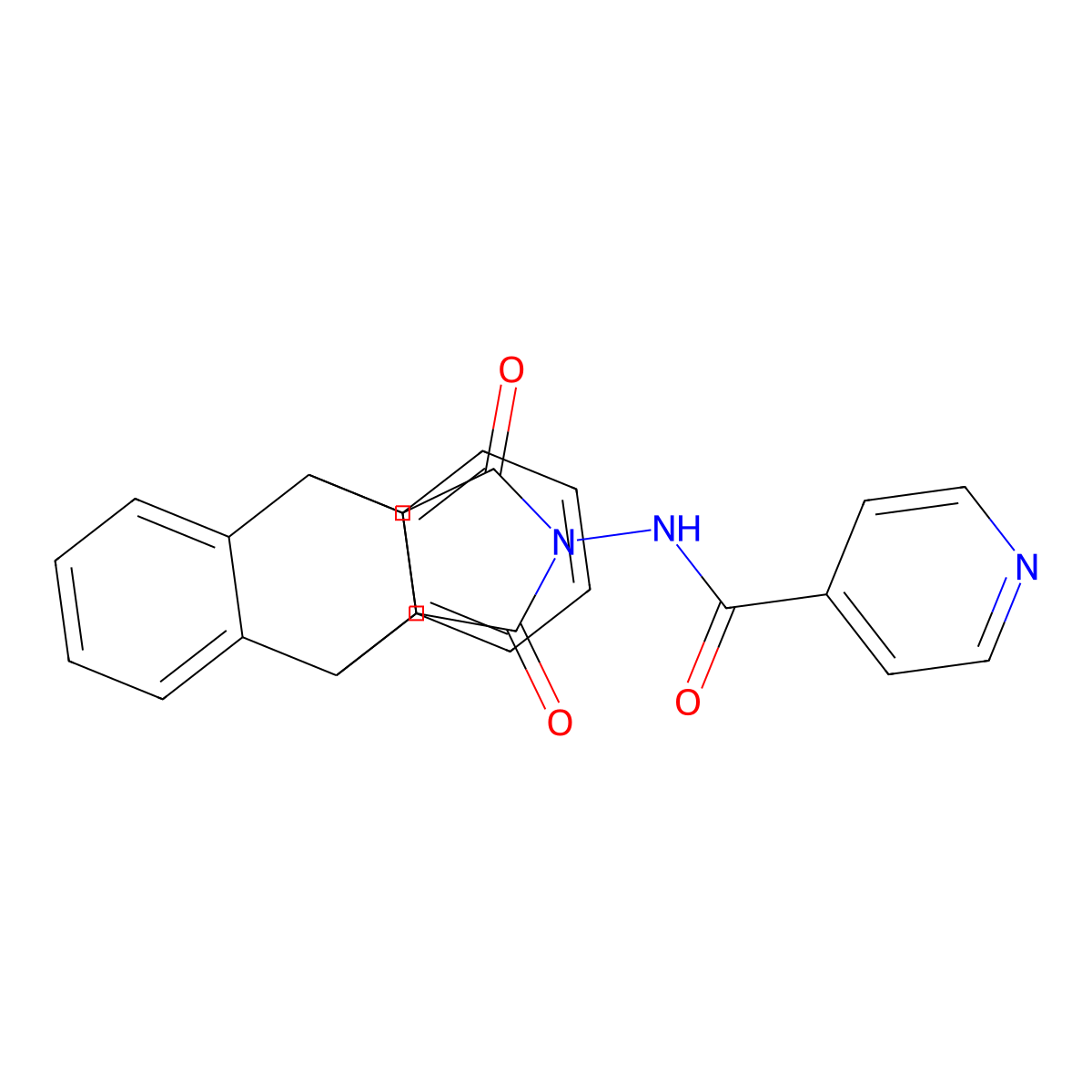 N-(12,14-dioxo-11,12,14,15-tetrahydro-9H-9,10-[3,4]epipyrroloanthracen-13(10H)-yl)isonicotinamide molecular structure, CAS 309938-99-6