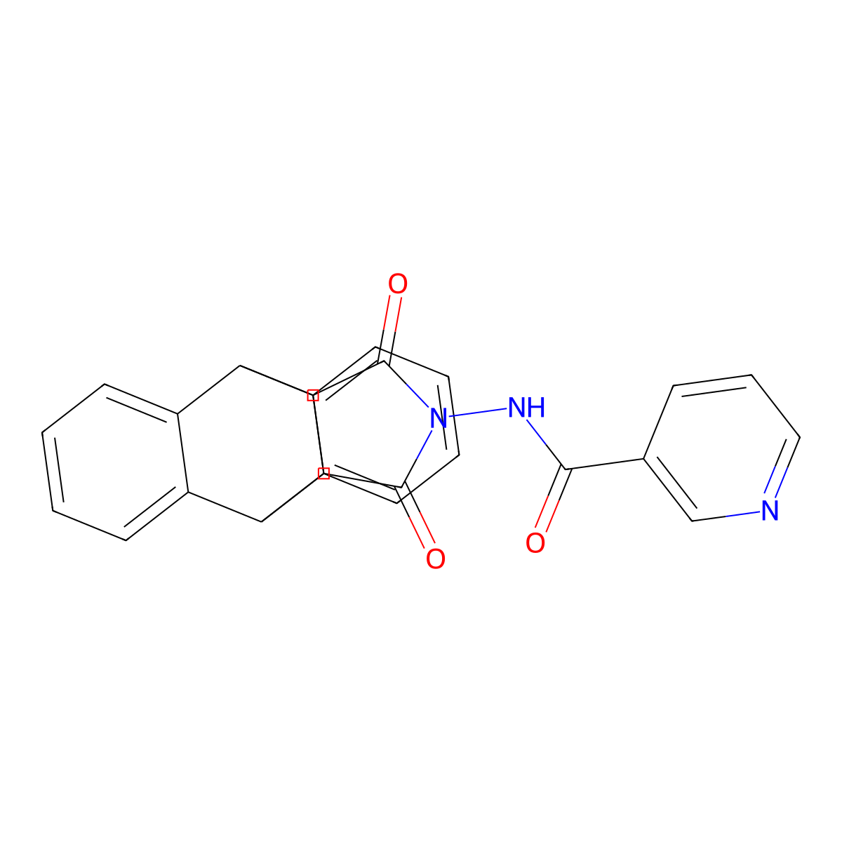 N-(16,18-Dioxo-17-azapentacyclo[6.6.5.0~2,7~.0~9,14~.0~15,19~]nonadeca-2,4,6,9,11,13-hexaen-17-YL)nicotinamide molecular structure, CAS 309939-02-4