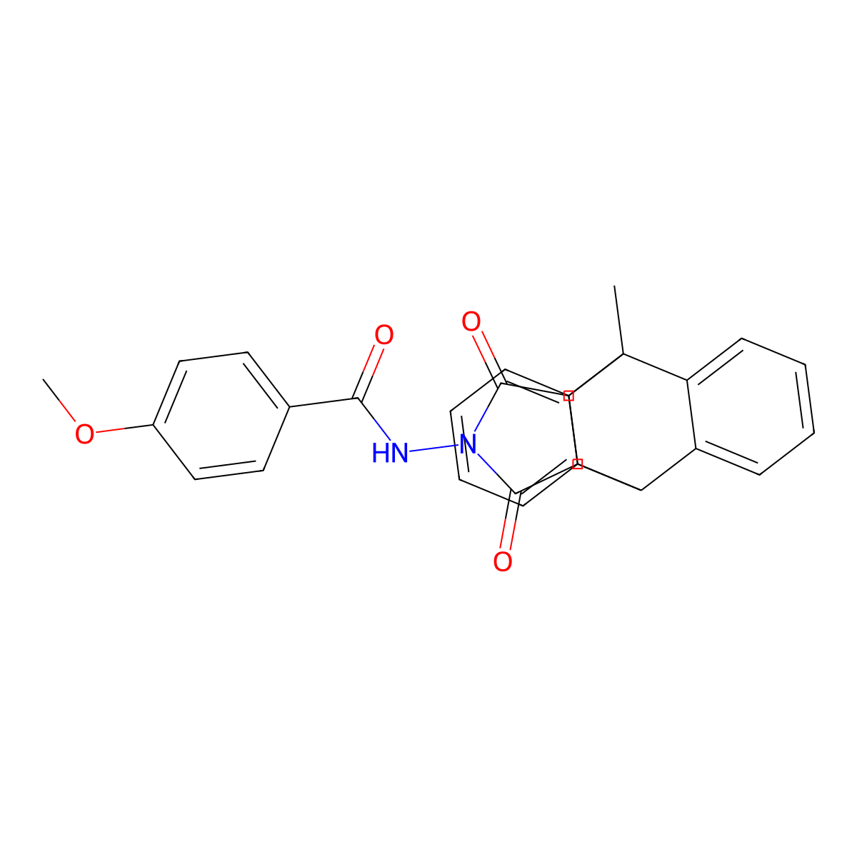 4-methoxy-N-(1-methyl-16,18-dioxo-17-azapentacyclo[6.6.5.0~2,7~.0~9,14~.0~15,19~]nonadeca-2,4,6,9,11,13-hexaen-17-yl)benzamide molecular structure, CAS 309939-04-6