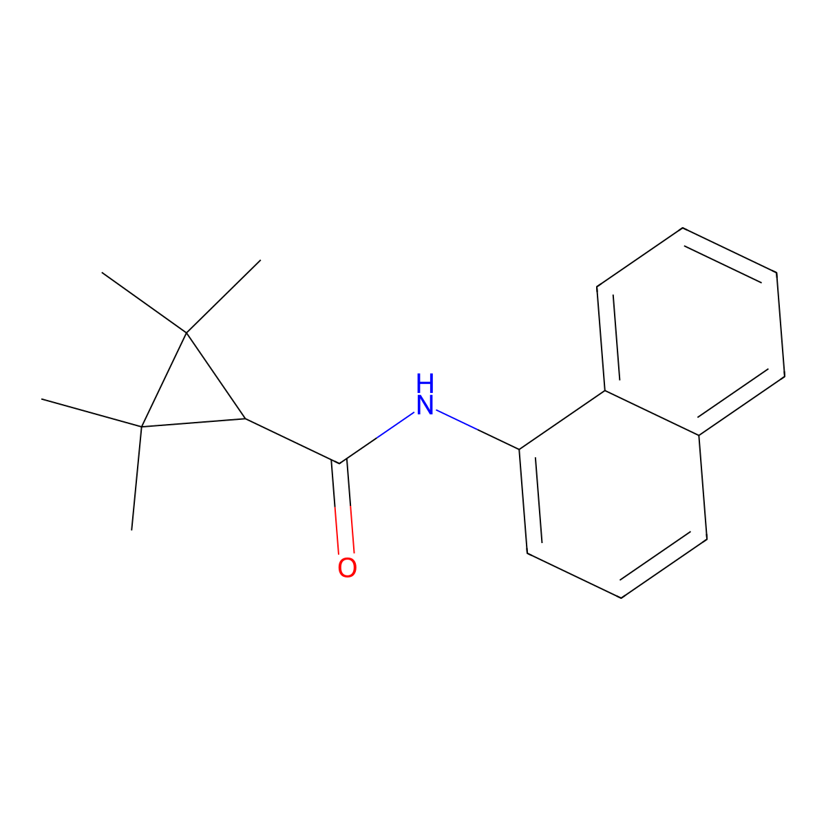 2,2,3,3-tetramethyl-N-naphthalen-1-ylcyclopropane-1-carboxamide molecular structure, CAS 309939-28-4