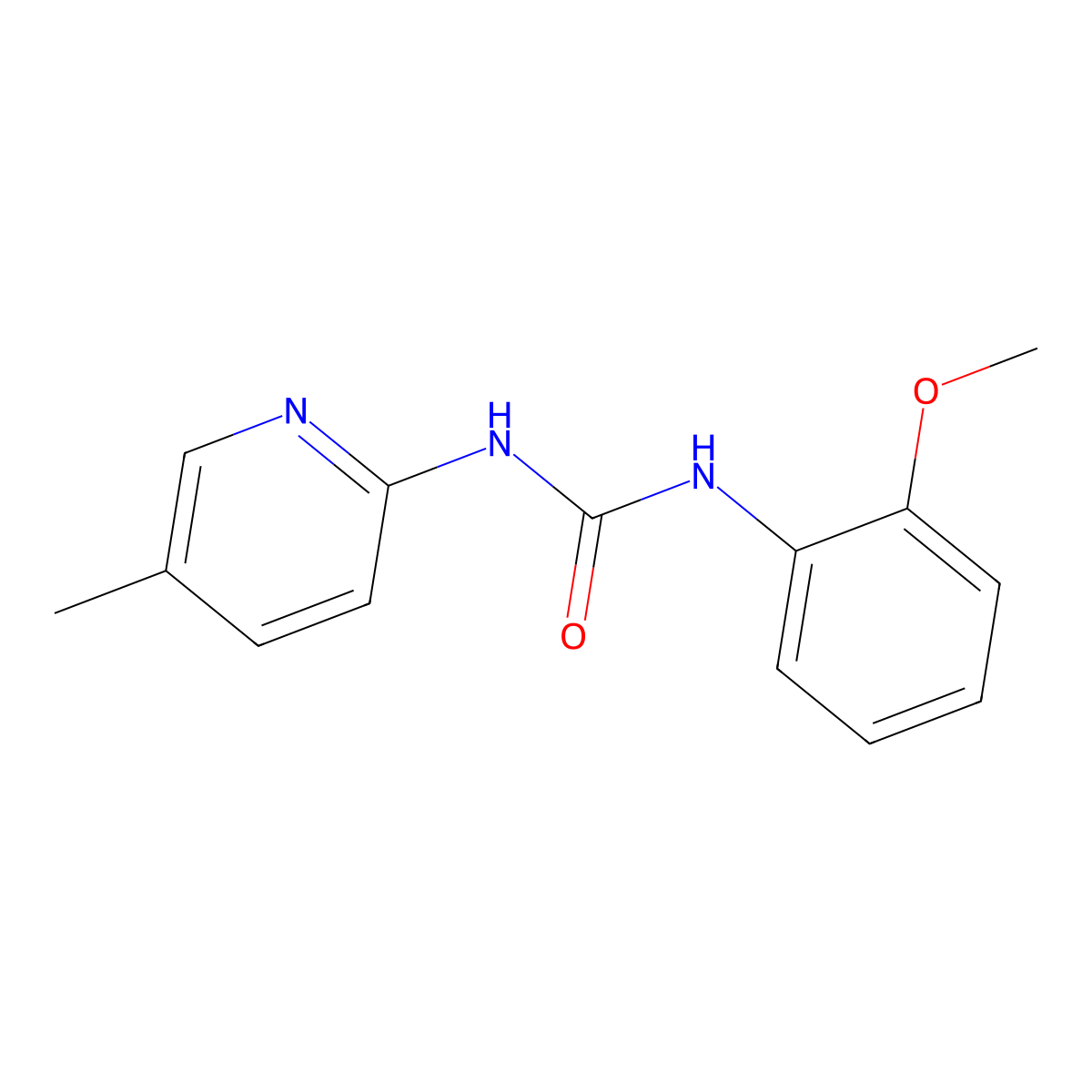 1-(2-Methoxyphenyl)-3-(5-methylpyridin-2-yl)urea molecular structure, CAS 309944-05-6