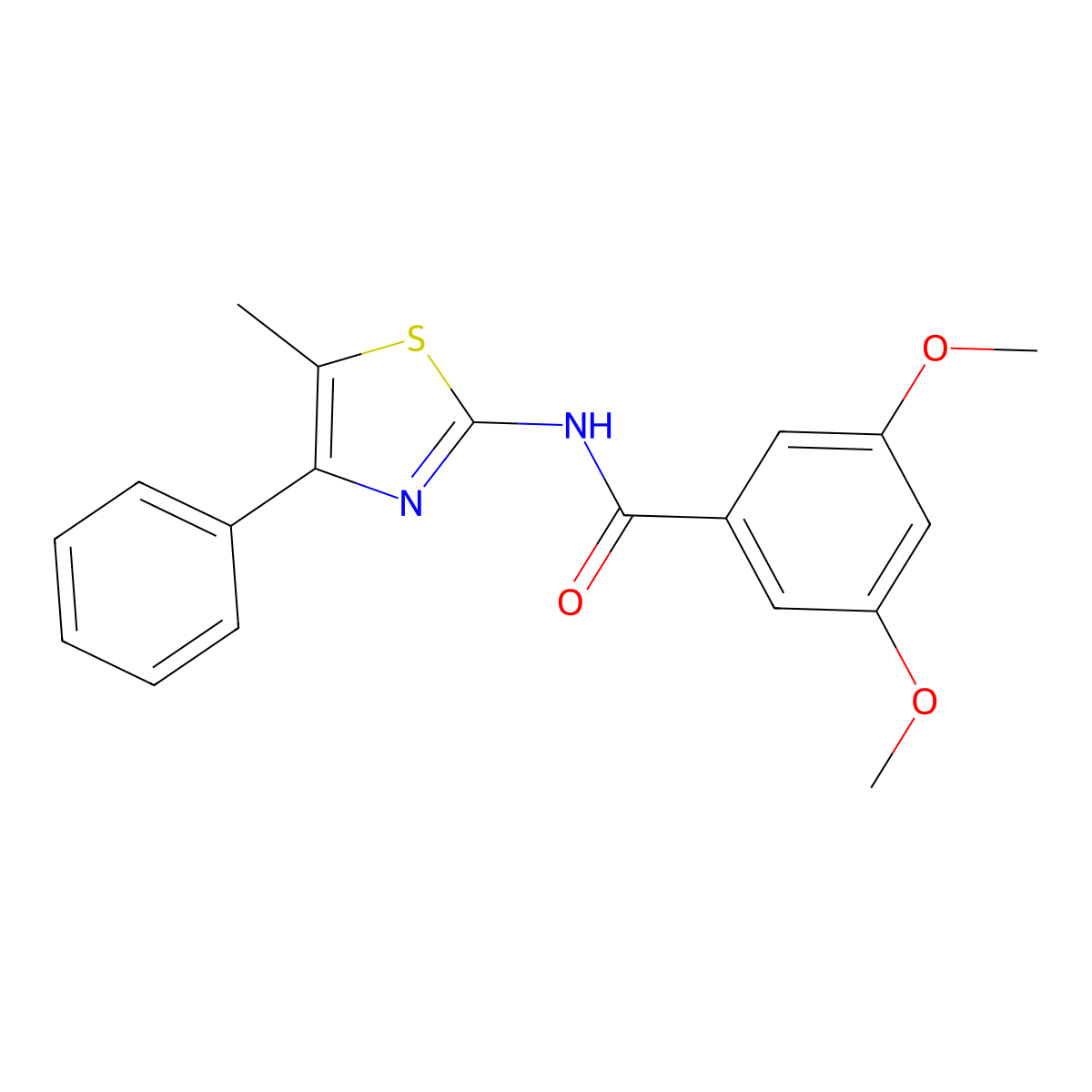 3,5-dimethoxy-N-(5-methyl-4-phenyl-1,3-thiazol-2-yl)benzamide molecular structure, CAS 309944-85-2
