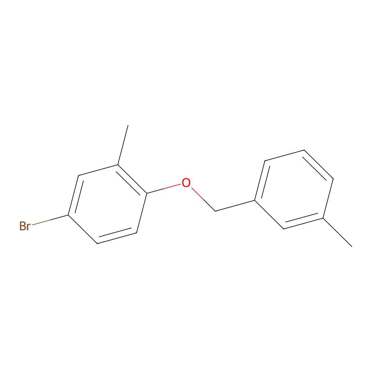 4-Bromo-2-methyl-1-((3-methylbenzyl)oxy)benzene molecular structure, CAS 309947-06-6