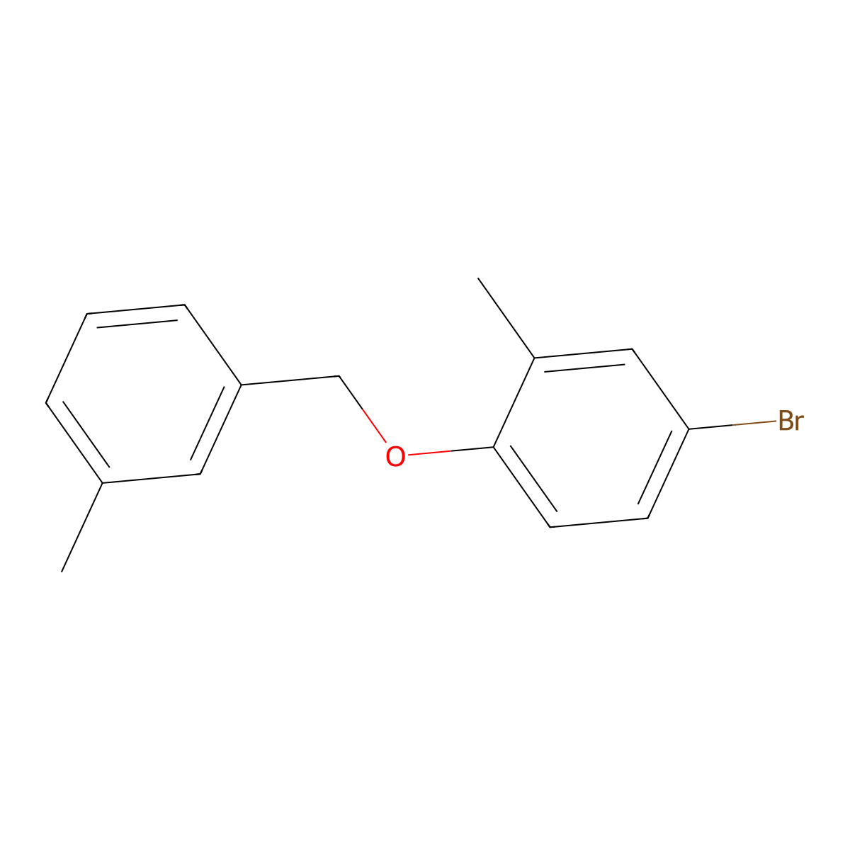 4-Bromo-2-methyl-1-((3-methylbenzyl)oxy)benzene molecular structure, CAS 309947-06-6