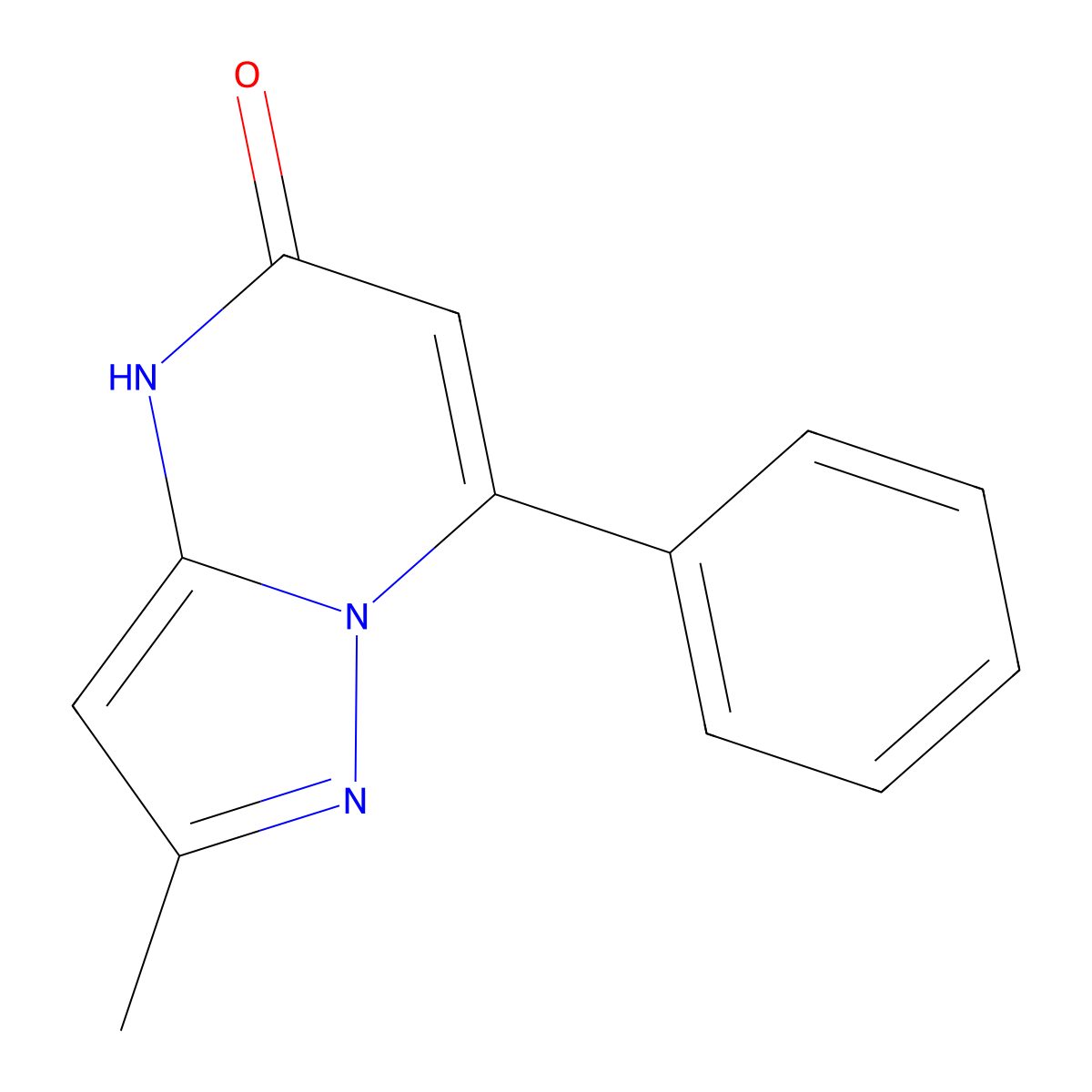 2-Methyl-7-phenylpyrazolo[1,5-a]pyrimidin-5-ol molecular structure, CAS 309949-80-2