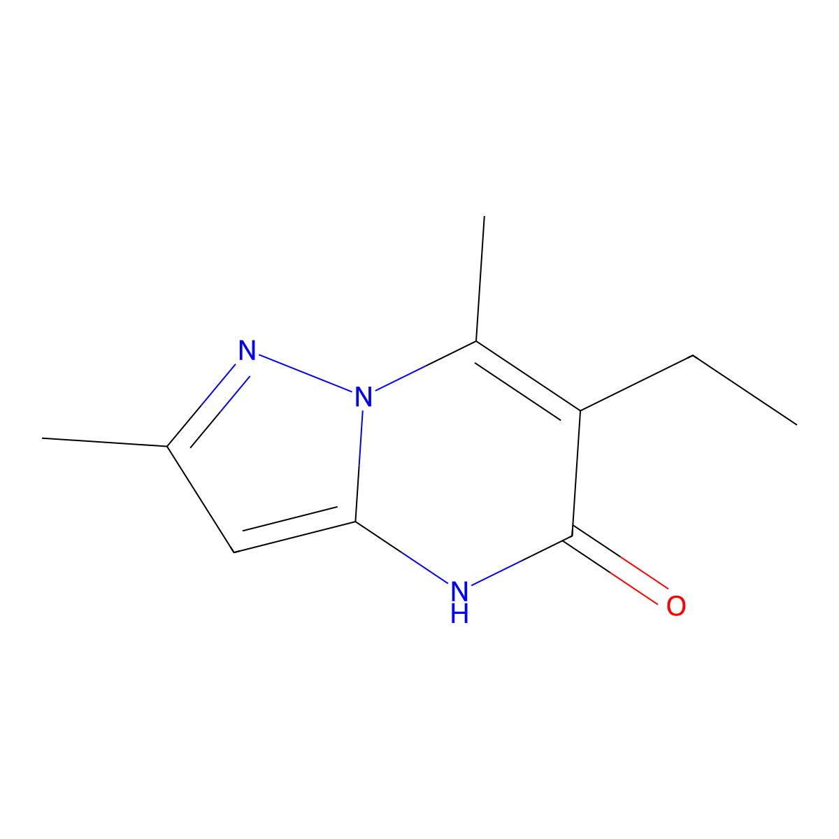 6-ethyl-2,7-dimethyl-1H-pyrazolo[1,5-a]pyrimidin-5-one molecular structure, CAS 309949-82-4