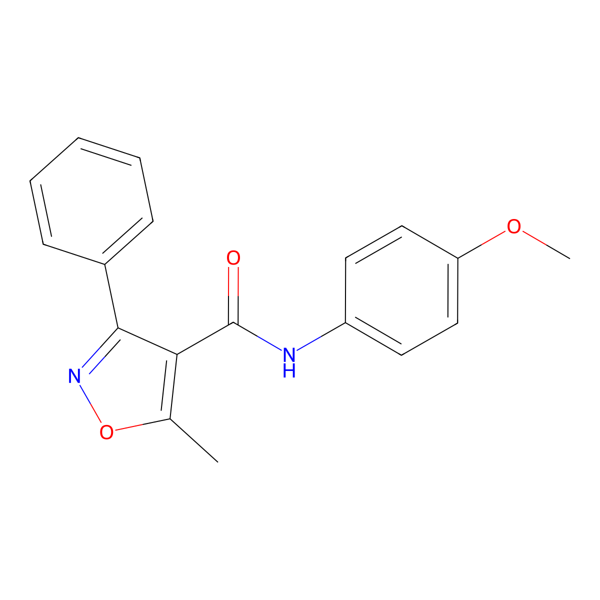 N-(4-methoxyphenyl)-5-methyl-3-phenyl-1,2-oxazole-4-carboxamide molecular structure, CAS 309950-34-3