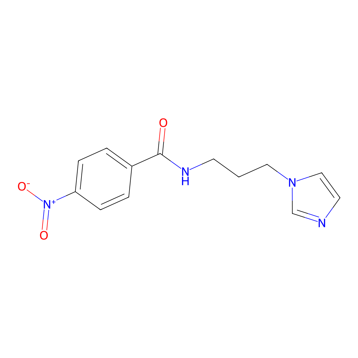 N-[3-(1H-imidazol-1-yl)propyl]-4-nitrobenzamide molecular structure, CAS 309950-83-2