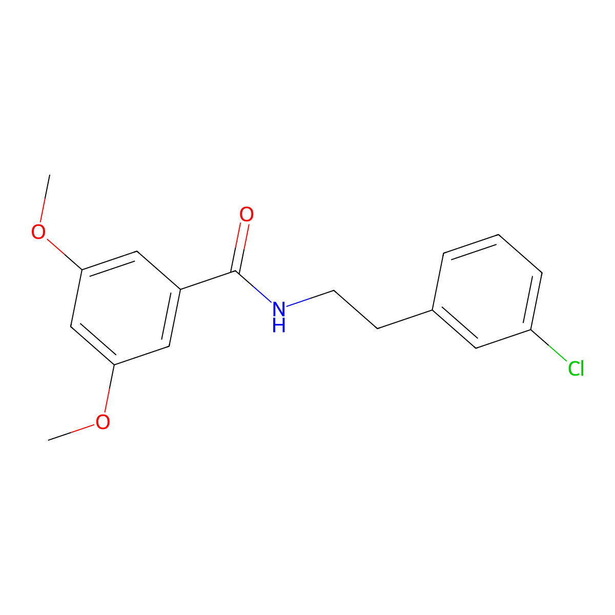N-[2-(3-chlorophenyl)ethyl]-3,5-dimethoxybenzamide molecular structure, CAS 309951-04-0