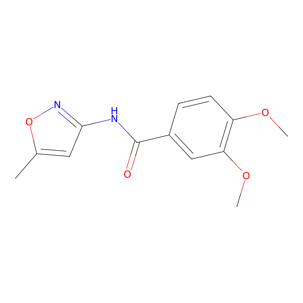 3,4-dimethoxy-N-(5-methyl-1,2-oxazol-3-yl)benzamide molecular structure, CAS 309951-18-6