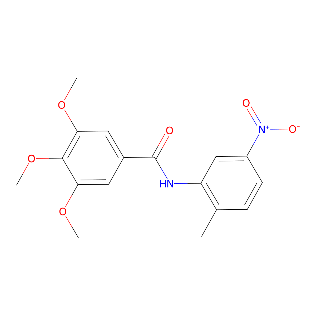 3,4,5-trimethoxy-N-(2-methyl-5-nitrophenyl)benzamide molecular structure, CAS 309951-48-2