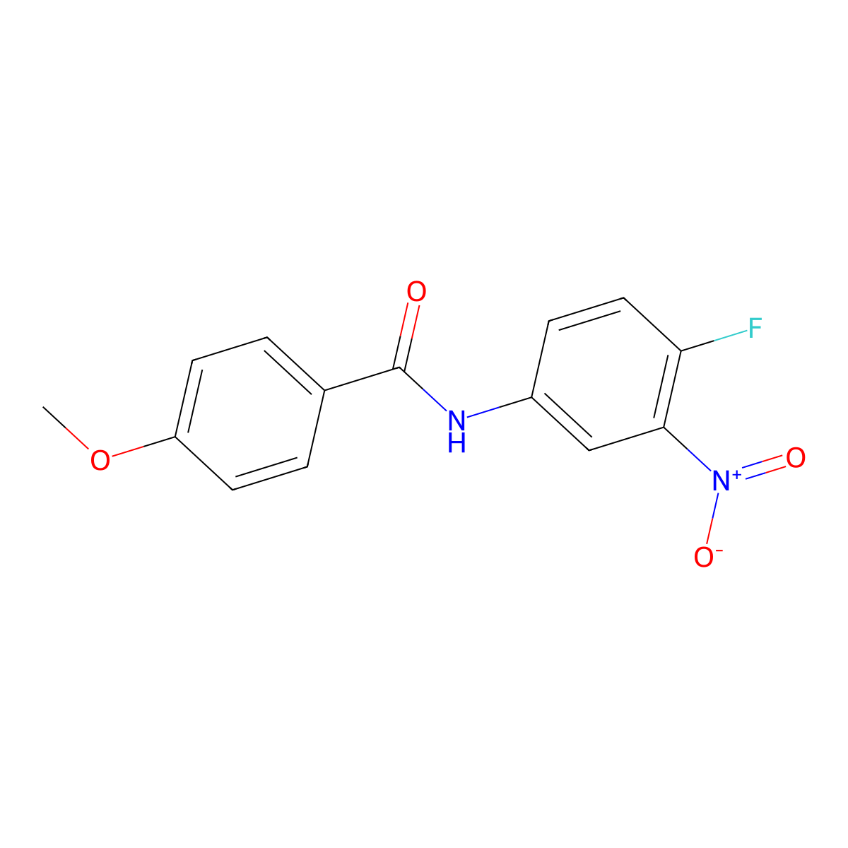 N-(4-fluoro-3-nitrophenyl)-4-methoxybenzamide molecular structure, CAS 309951-79-9