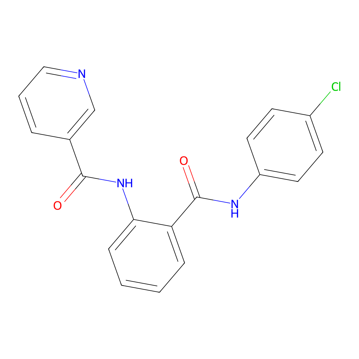 N-[2-[(4-chlorophenyl)carbamoyl]phenyl]pyridine-3-carboxamide molecular structure, CAS 309951-98-2