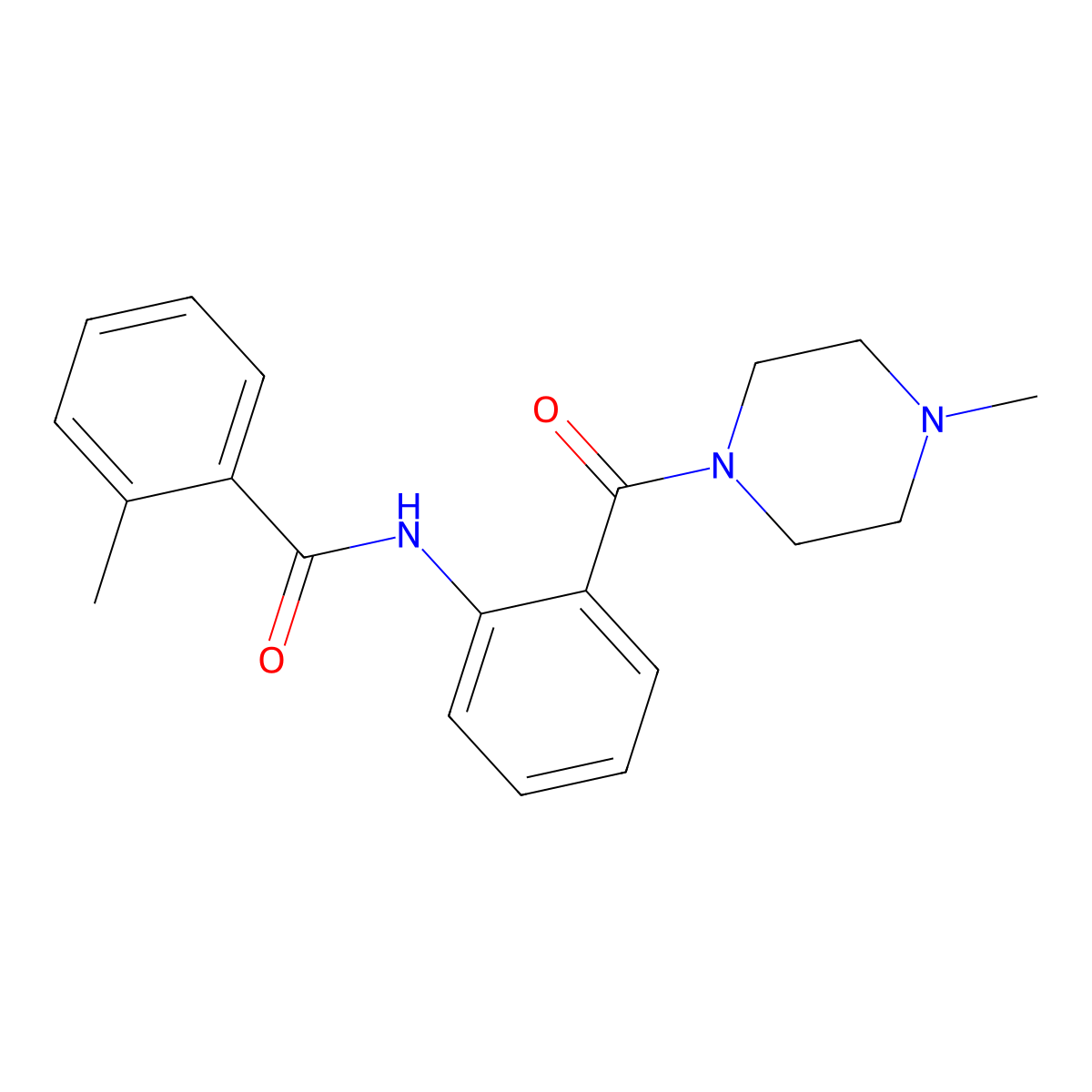 2-methyl-N-{2-[(4-methyl-1-piperazinyl)carbonyl]phenyl}benzamide molecular structure, CAS 309952-20-3