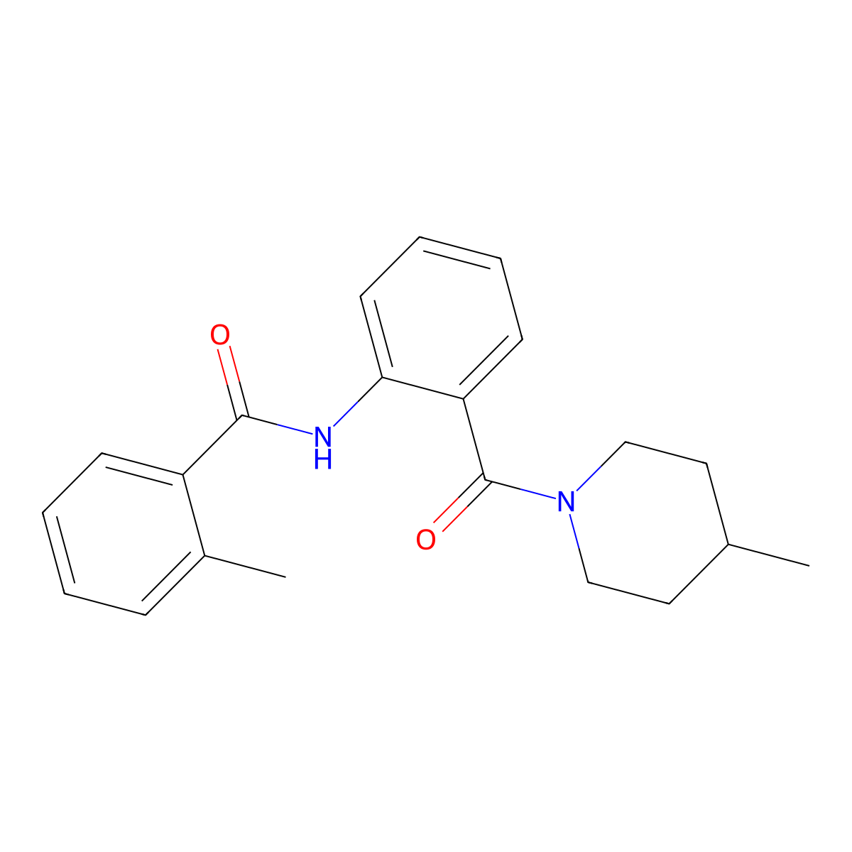 2-methyl-N-[2-(4-methylpiperidine-1-carbonyl)phenyl]benzamide molecular structure, CAS 309952-21-4