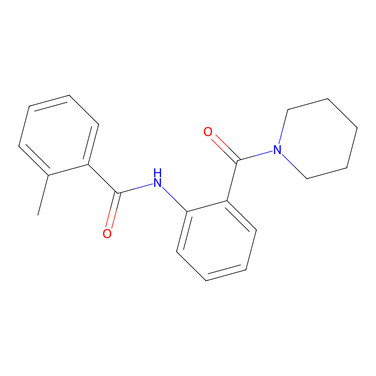 2-methyl-N-[2-(piperidine-1-carbonyl)phenyl]benzamide molecular structure, CAS 309952-22-5