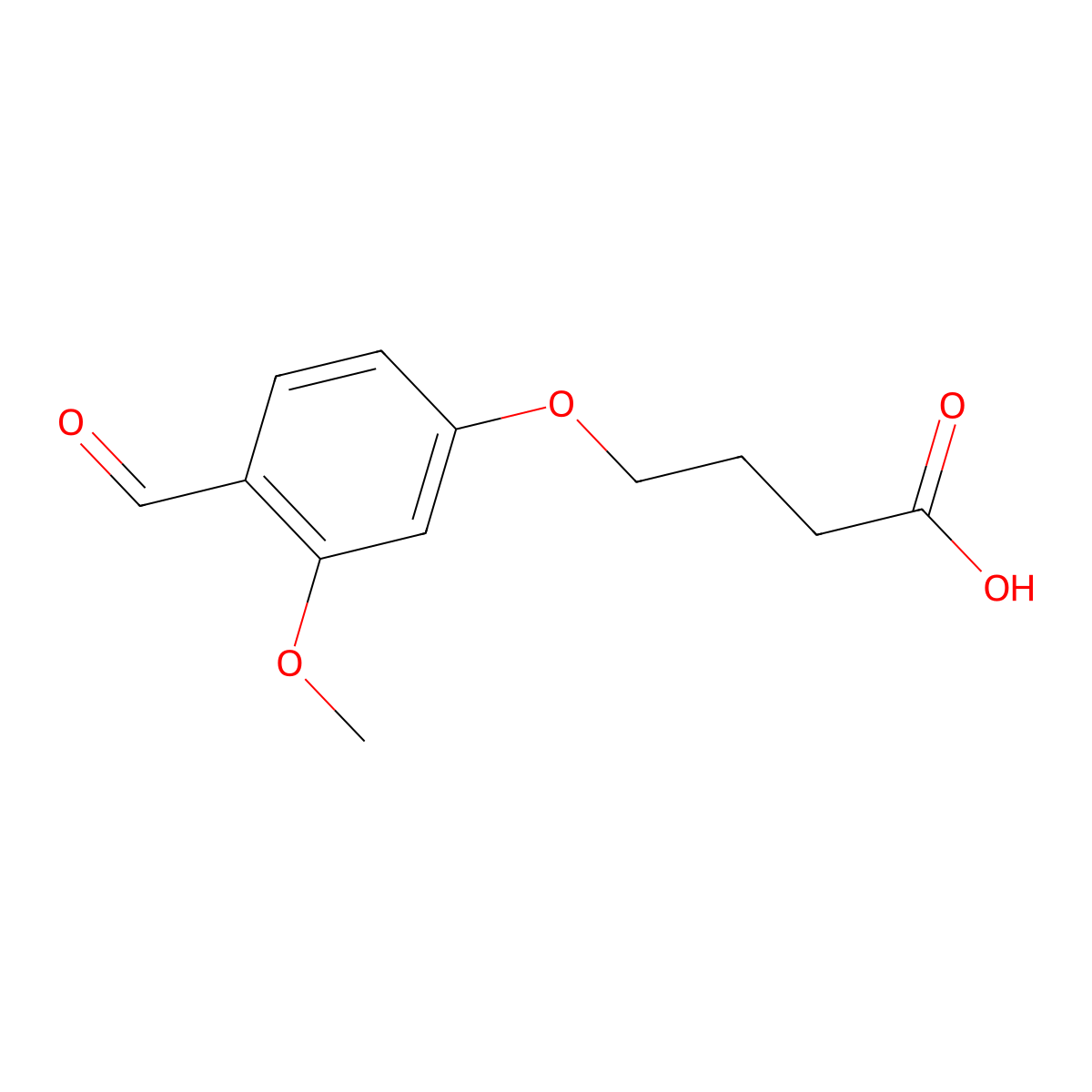 4-(4'-Formyl-3'-methoxyphenoxy)butyric acid molecular structure, CAS 309964-23-6