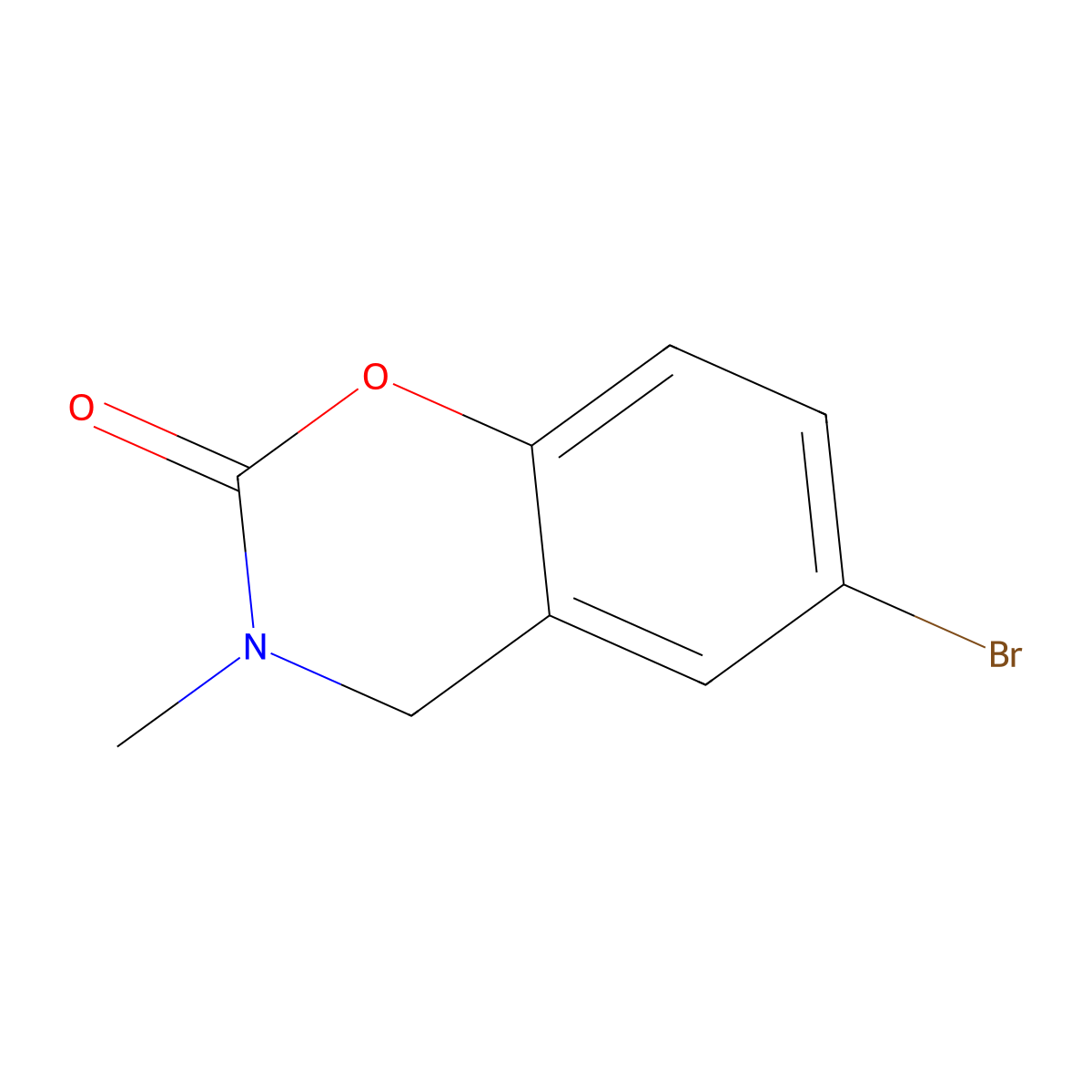 6-bromo-3-methyl-3,4-dihydro-2H-benzo[e][1,3]oxazin-2-one molecular structure, CAS 309965-30-8