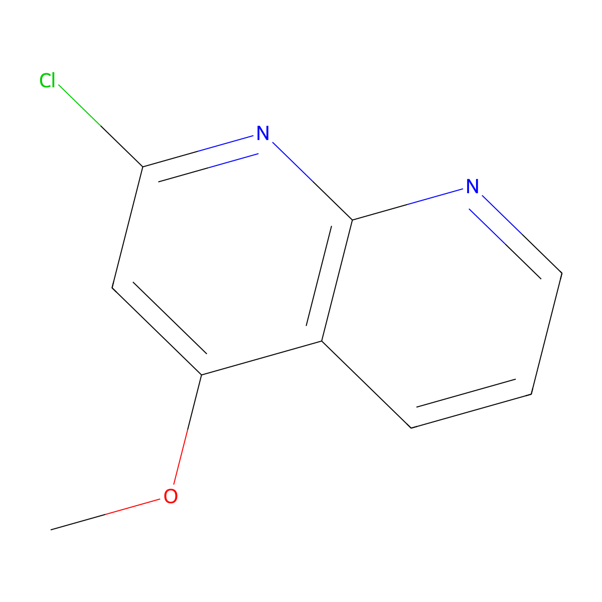 2-Chloro-4-methoxy-1,8-naphthyridine molecular structure, CAS 309976-15-6