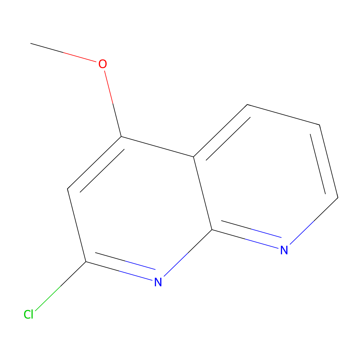 2-Chloro-4-methoxy-1,8-naphthyridine molecular structure, CAS 309976-15-6