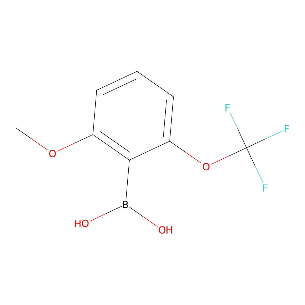 (2-Methoxy-6-(trifluoromethoxy)phenyl)boronic acid molecular structure, CAS 309977-92-2