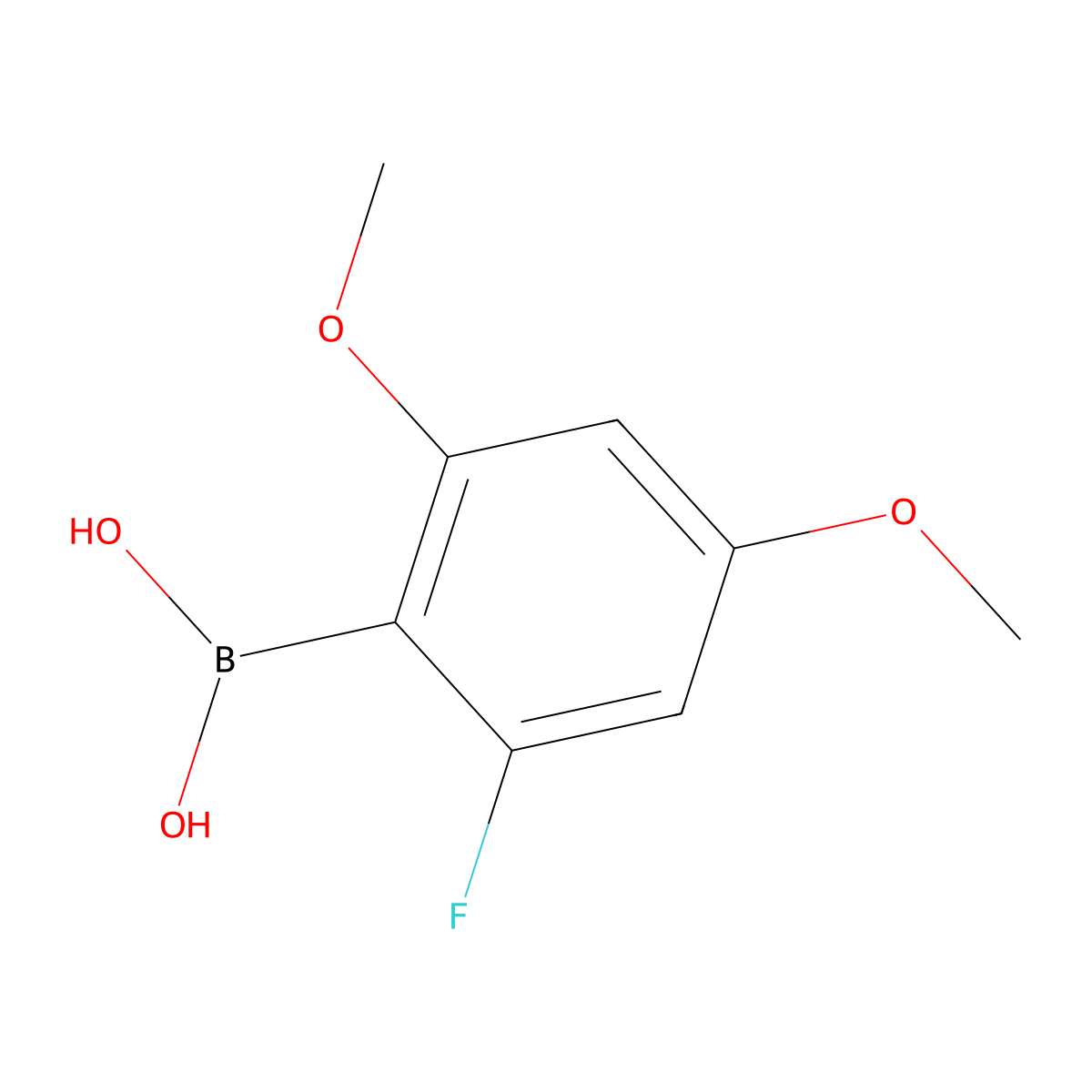 (2-Fluoro-4,6-dimethoxyphenyl)boronic acid molecular structure, CAS 309977-93-3