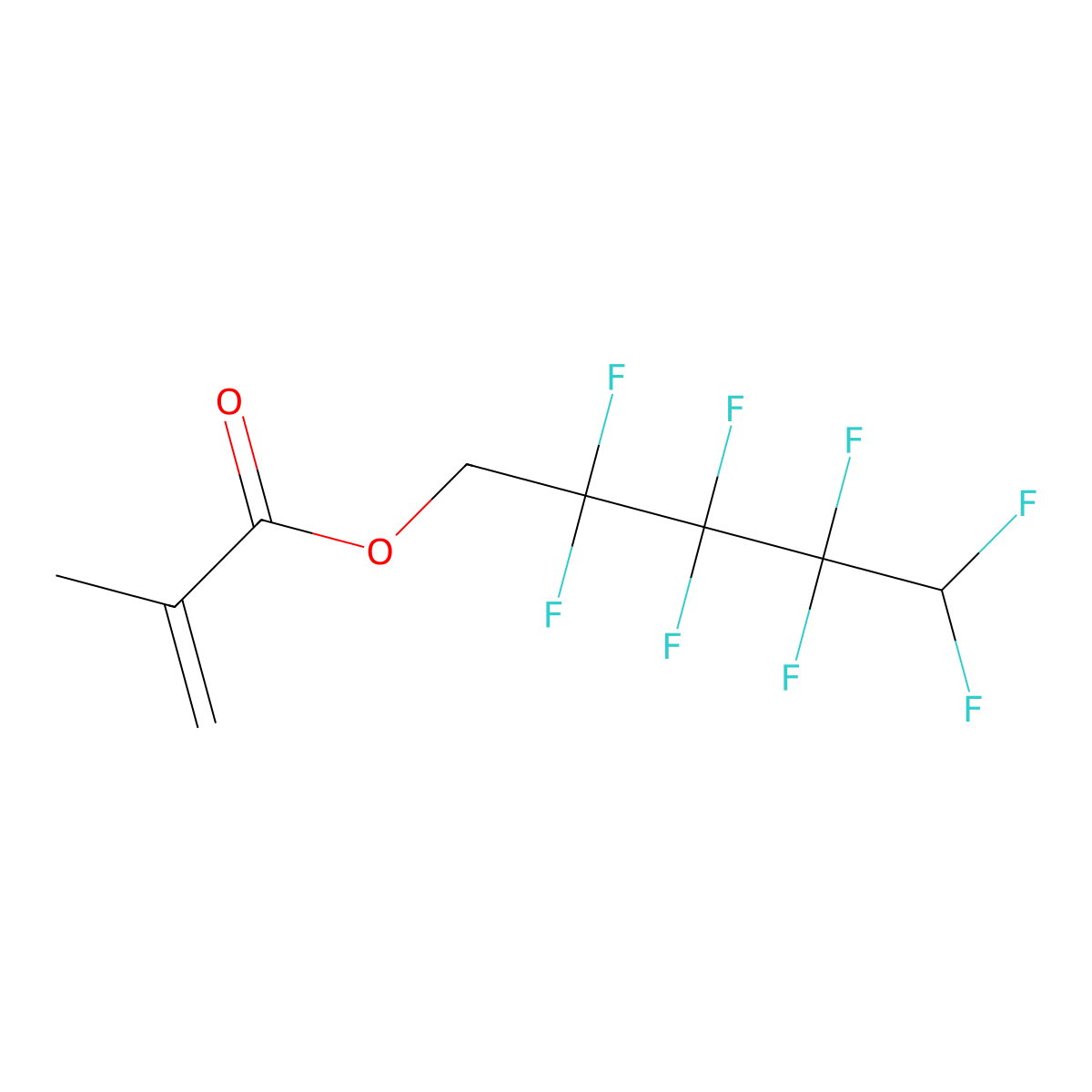 Octafluoropentyl methacrylate molecular structure, CAS 30998-06-2