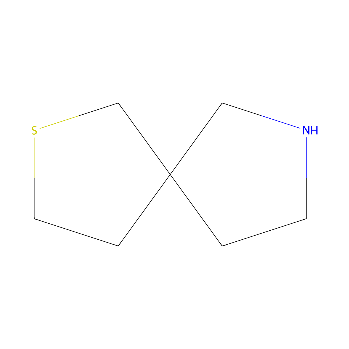 2-Thia-7-azaspiro[4.4]nonane molecular structure, CAS 310-83-8