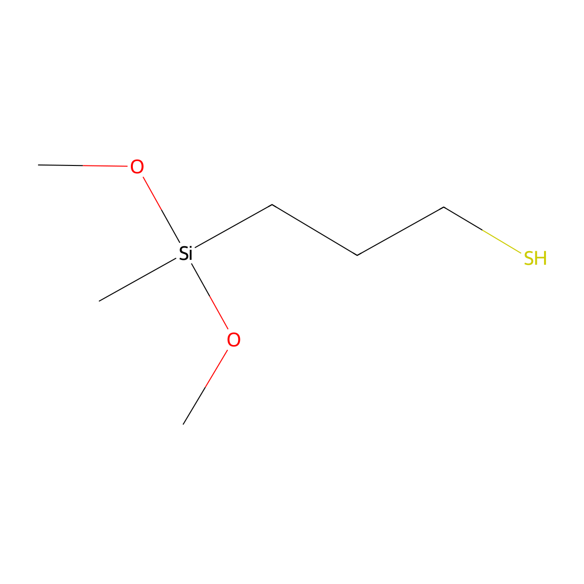 3-(Dimethoxymethylsilyl)propanethiol molecular structure, CAS 31001-77-1