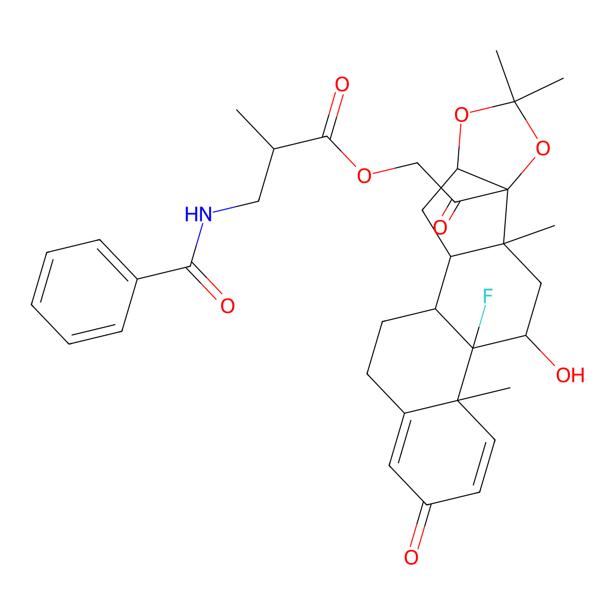 Triamcinolone Benetonide molecular structure, CAS 31002-79-6