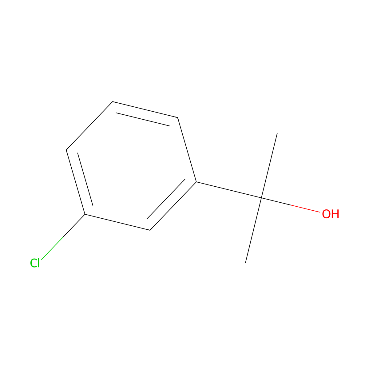 Benzenemethanol, 3-chloro-alpha,alpha-dimethyl- molecular structure, CAS 31002-87-6