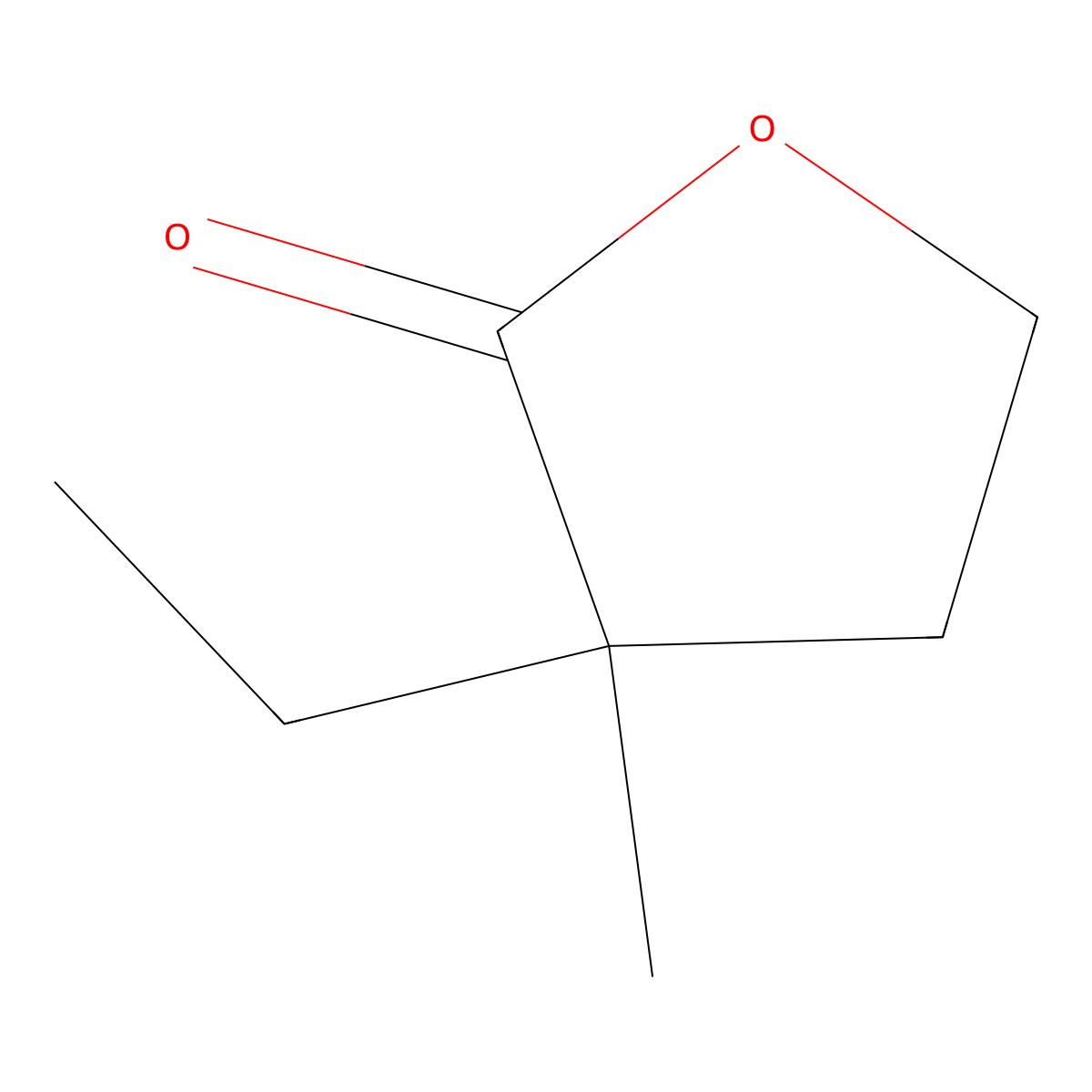 3-Ethyldihydro-3-methyl-2(3H)-furanone molecular structure, CAS 31004-76-9