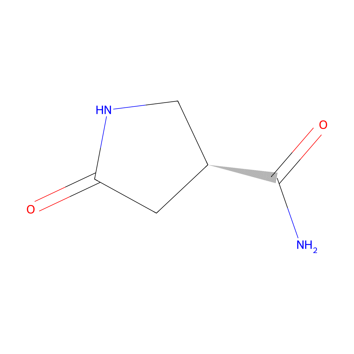 (R)-5-oxopyrrolidine-3-carboxamide molecular structure, CAS 3100488-01-2