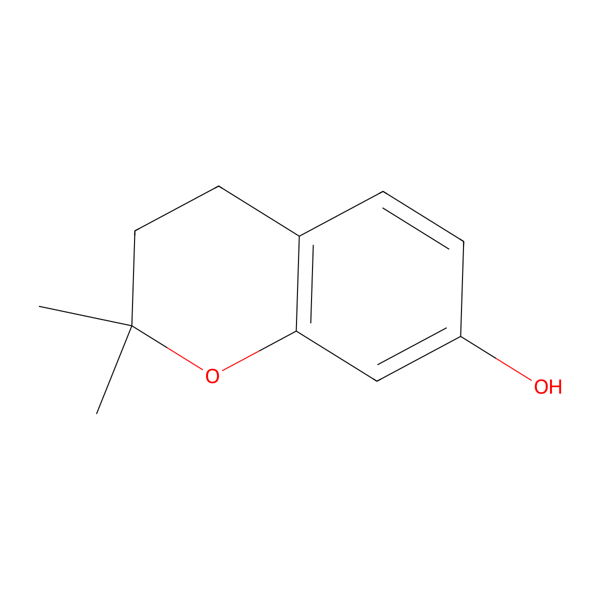 2,2-dimethyl-3,4-dihydro-2H-1-benzopyran-7-ol molecular structure, CAS 31005-72-8