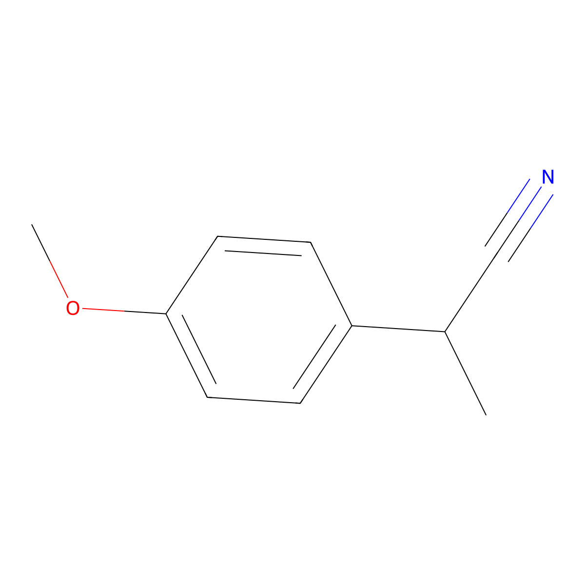 2-(4-Methoxyphenyl)propanenitrile molecular structure, CAS 31007-06-4