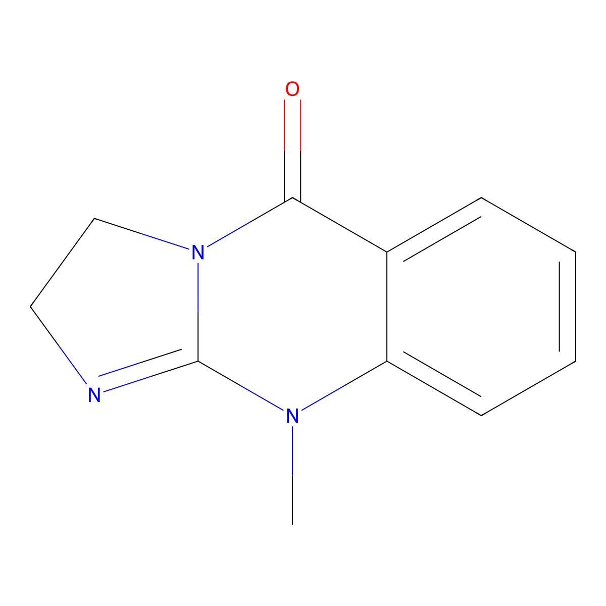 10-methyl-2,10-dihydroimidazo[2,1-b]quinazolin-5(3H)-one molecular structure, CAS 31007-34-8