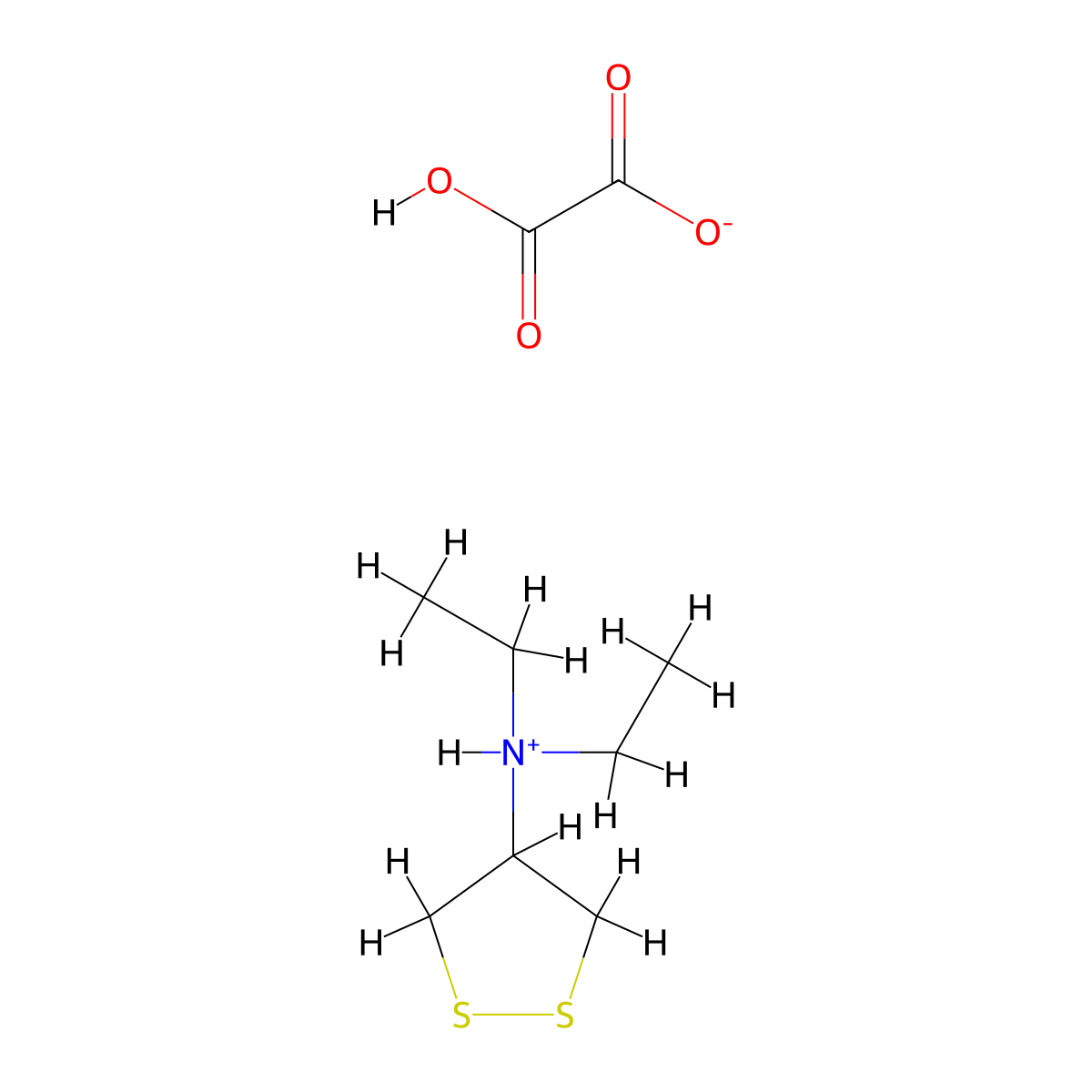 1,2-Dithiolan-4-amine, N,N-diethyl-, oxalate (1:1) molecular structure, CAS 31007-47-3