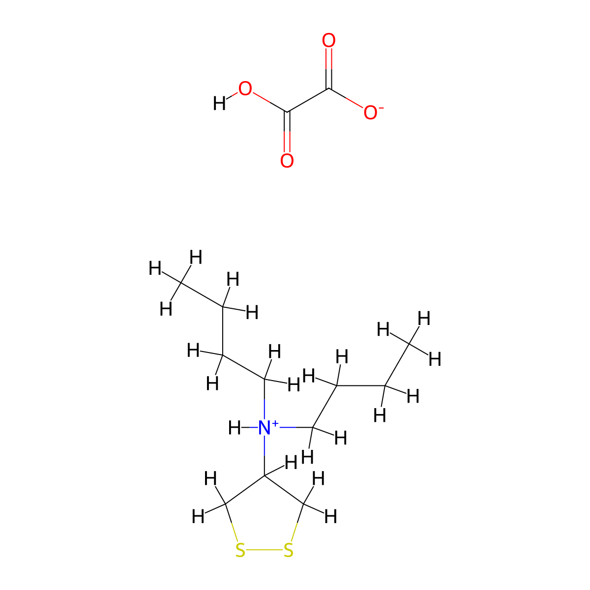 1,2-Dithiolan-4-amine, N,N-dibutyl-, oxalate (1:1) molecular structure, CAS 31007-49-5