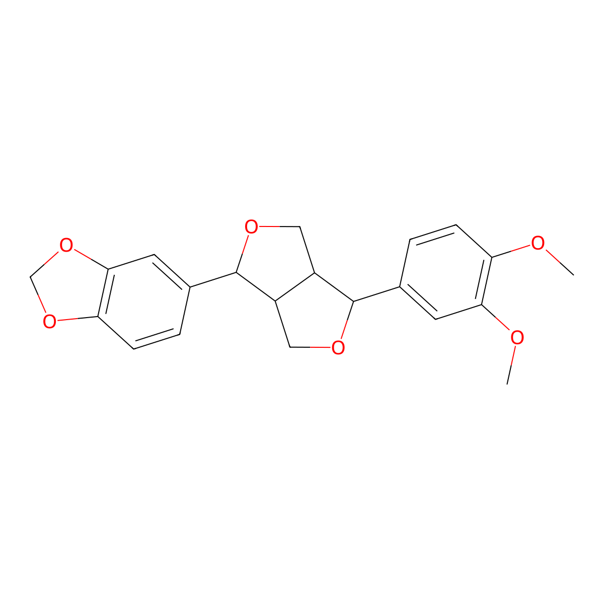 (+-)-Fargesin molecular structure, CAS 31008-19-2