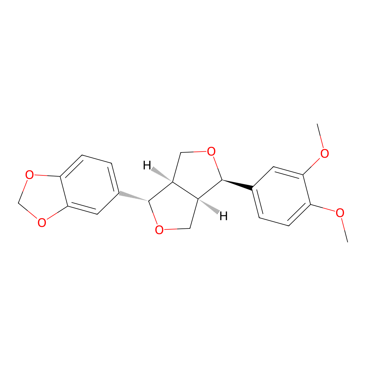 (+-)-Fargesin molecular structure, CAS 31008-19-2