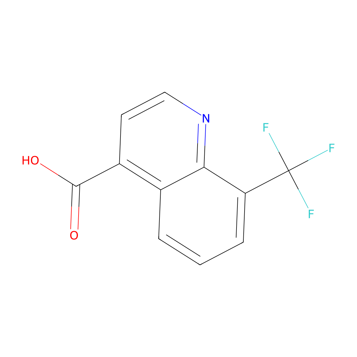 8-(Trifluoromethyl)quinoline-4-carboxylic acid molecular structure, CAS 31009-01-5